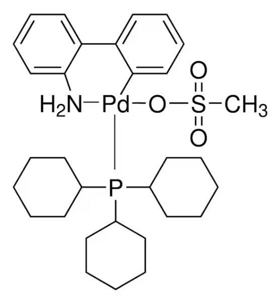 Methanesulfonato(tricyclohexylphosphine)(2'-aMino-1,1'-biphenyl-2-yl)palladiuM(II) dichloroMethane adduct, Min. 98% structure, CAS 1445086-12-3