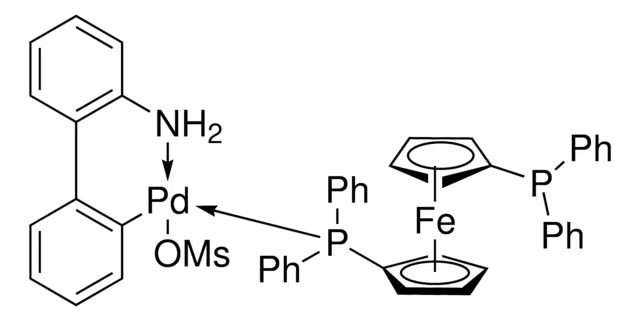 Methanesulfonato[1,1'-bis(diphenylphosphino)ferrocene)](2'-amino-1,1'-biphenyl-2-yl)palladium(II), min. 98% [DPPF Palladacycle Gen. 3] structure, CAS 1445086-28-1