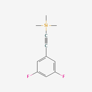 (3 5-DIFLUOROPHENYLETHYNYL)TRIMETHYLSIL structure, CAS 445491-09-8