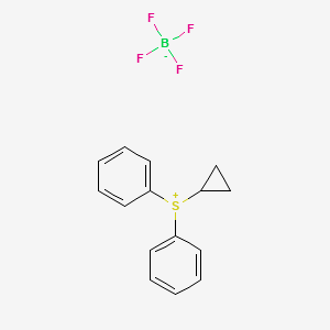 CYCLOPROPYLDIPHENYLSULFONIUM TETRAFLUOROBORATE structure, CAS 33462-81-6