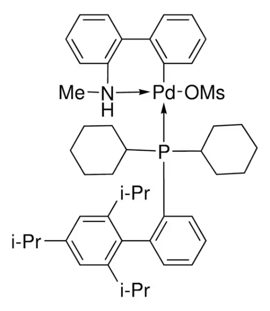 XPhos Palladacycle Gen. 4 structure, CAS 1599466-81-5