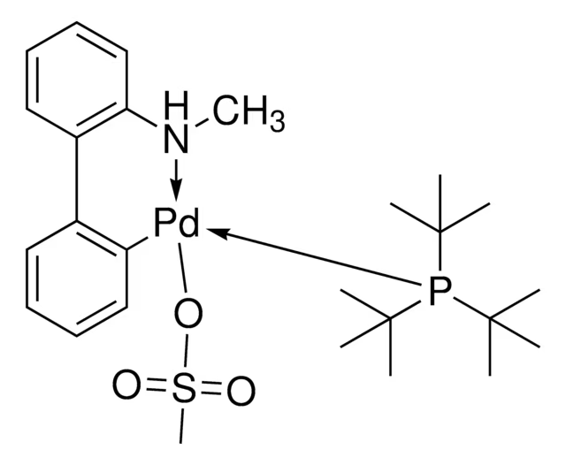 Methanesulfonato(tri-t-butylphosphino)(2'-methylamino-1,1'-biphenyl-2-yl)palladium(II), 98% [P(t-Bu)3 Palladacycle Gen. 4] structure, CAS 1621274-11-0