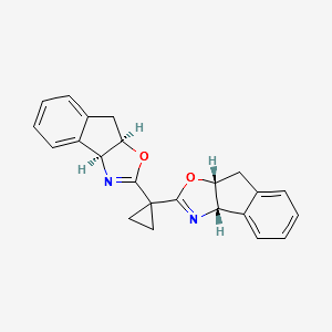 (3aS,3'aS,8aR,8'a'R)-2,2'-cyclopropylidenebis[3a,8a-dihydro-8H-Indeno[1,2-d]oxazole structure, CAS 182122-08-3
