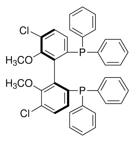 (R)-(+)-5,5'-DICHLORO-6,6'-DIMETHOXY-2,2'-BIS(DIPHENYLPHOSPHINO)-1,1'-BIPHENYL structure, CAS 185913-98-8