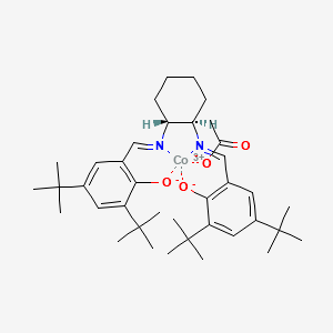 (Acetato-κO)[[2,2'-[(1R,2R)-1,2-cyclohexanediylbis[(nitrilo-κN)Methylidyne]]bis[4,6-bis(1,1-diMethylethyl)phenolato-κO]](2-)]cobalt structure, CAS 201870-82-8