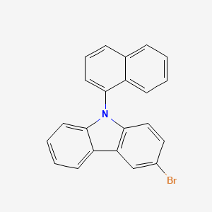 3-broMo-9-(naphthalen-1-yl)-9H-carbazole structure, CAS 934545-83-2