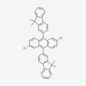 2,6-dibroMo-9,10-bis(9,9-diMethyl-9H-fluoreN-2-yl)anthracene structure, CAS 1154751-57-1