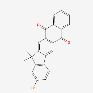 2-Bromo-13,13-dimethyl-6H-indeno[1,2-b]anthracene-6,11(13H)-dione structure, CAS 1196107-73-9