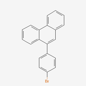 9-(4-broMophenyl)phenanthrene structure, CAS 853945-49-0
