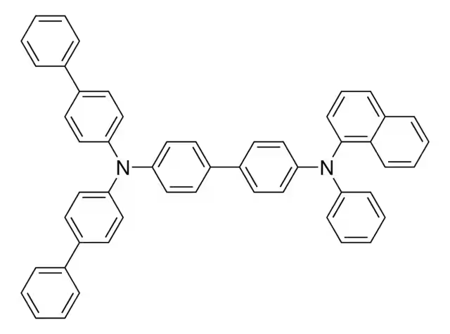 N-(4-(dibenzofuran-4-yl)phenyl)-4-(dibenzofuran-4-yl)-N-(4'-phenyl-biphenyl-4-yl)benzenamine structure, CAS 1198399-61-9