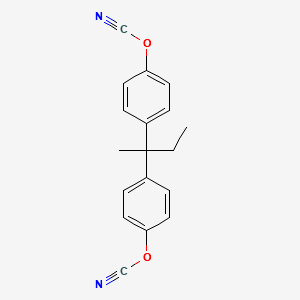 sec-Butylidenedi-p-phenylene cyanate structure, CAS 38943-05-4