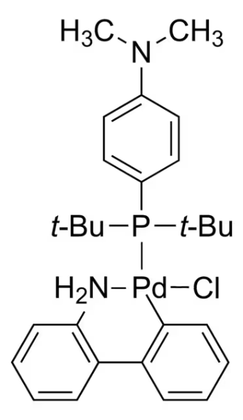 Chloro[4-(di-tert-butylphosphino)-N,N-dimethylaniline-2-(2'-aminobiphenyl)]palladium(II) structure, CAS 2169976-34-3