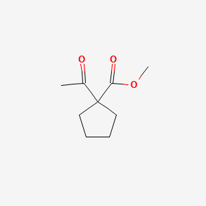 Cyclopentanecarboxylic acid, 1-acetyl-, methyl ester (9CI) structure, CAS 171924-94-0
