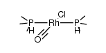 Chlorocarbonylbis(trimethylphosphine)rhodium(I) structure, CAS 36713-95-8