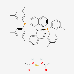 Diacetato{(S)-(-)-2,2'-bis[di(3,5-xylyl)phosphino]-1,1'-binaphthyl}ruthenium(II),Ru(OAc)2[(S)-xylbinap] structure, CAS 374067-49-9