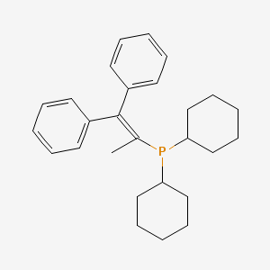 Dicyclohexyl(2,2-diphenyl-1-methylvinyl)phosphine, Cy-vBRIDP structure, CAS 384842-24-4