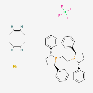 (-)-1,2-Bis((2R,5R)-2,5-diphenylphospholano)ethane(1,5-cyclooctadiene)rhodium(I) tetrafluoroborate, min. 98% structure, CAS 528565-84-6