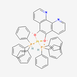 (PPh3)2Pt(O',O-1,10-phenanthroline-5,6-dione) hemi dichloromethane adduct,97% structure, CAS 55401-35-9