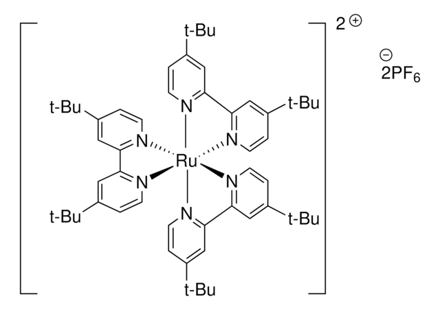 Tris[4,4'-di-tert-butyl-(2,2')-bipyridine]ruthenium(III) dihexafluorophosphate structure, CAS 75777-87-6