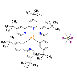 [4,4'-DI-T-BUTYL-2,2'-BIPYRIDINE][BIS[5-(T-BUTYL)-2-[4-(T-BUTYL)-2-PYRIDINYL-KN]PHENYL-KC]IRIDIUM(III)HEXAFLUOROPHOSPHATE,95% structure, CAS 808142-80-5