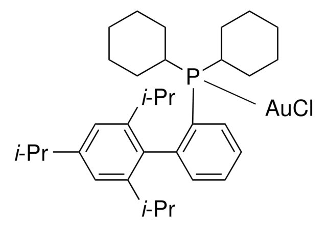 2-Dicyclohexylphosphino-2′,4′,6′-triisopropylbiphenyl gold(I) chloride structure, CAS 854045-94-6