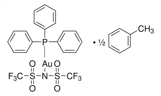 Triphenylphosphinegold(I) bis(trifluoroMethanesulfonyl)iMidate structure, CAS 866395-16-6