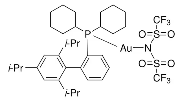 2-Dicyclohexylphosphino-2′,4′,6′-triisopropylbiphenyl gold(I) bis(trifluoromethanesulfonyl)imide structure, CAS 934506-10-2