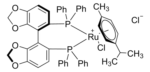 Chloro[(R)-(+)-5,5'-bis(diphenylphosphino)-4,4'-bi-1,3-benzodioxole](p-cymene)ruthenium(II) chloride,[RuCl(p-cymene)((R)-segphos structure, CAS 944451-28-9
