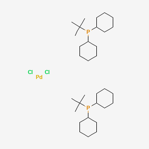 bis(tert- butyldicylcohexylphosphine)dichloro palladium(II) structure, CAS 104889-13-6