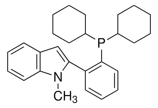 2-[2-(Dicyclohexylphosphino)phenyl]-1-methyl-1H-indole structure, CAS 1067883-58-2