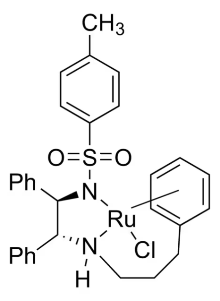 {N-[3-(η6-phenyl)propyl]-[(1R-2R)-1,2-diphenyl-1-4-methylbenzenesulfonylamidato(kN')-ethyl-2-amino-(kN)]}ruthenium(II) (R,R)-Te structure, CAS 1192620-83-9