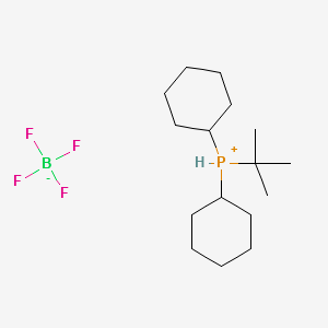 Dicyclohexyl-t-butylphosphonium tetrafluoroborate structure, CAS 1220349-00-7
