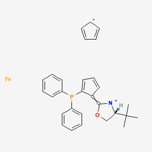 (R)-4-tert-Butyl-2-[(SP)-2-(diphenylphosphino)ferrocenyl]-2-oxazoline structure, CAS 1226898-27-6