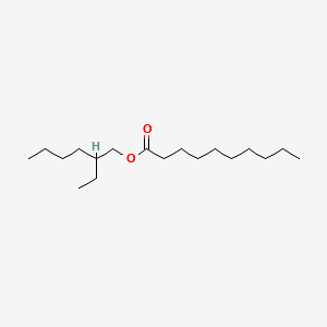 2-ethylhexyl decanoate structure, CAS 73947-30-5