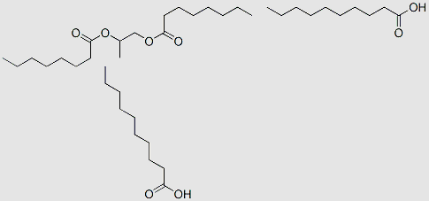 PROPYLENE GLYCOL DICAPRYLATE/DICAPRATE structure, CAS 58748-27-9