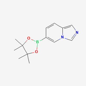 6-(4,4,5,5-tetramethyl-1,3,2-dioxaborolan-2-yl)-imidazo[1,5a]pyridine structure, CAS 1445860-57-0
