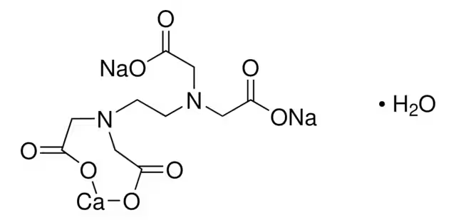 ETHYLENEDIAMINETETRAACETIC ACID CALCIUM DISODIUM SALT HYDRATE structure, CAS 39208-14-5