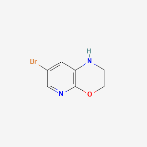 7-Bromo-2,3-dihydro-1H-pyrido[2,3-b][1,4]oxazine structure, CAS 946121-78-4