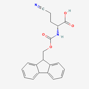 (R)-2-(FMOC-AMINO)-4-CYANOBUTANOIC ACID structure, CAS 1262802-58-3