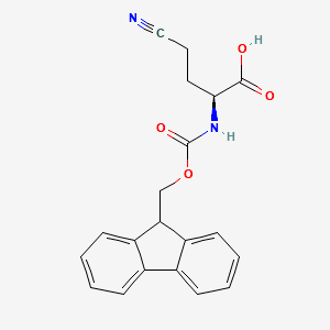 (S)-2-(FMOC-AMINO)-4-CYANOBUTANOIC ACID structure, CAS 913253-24-4