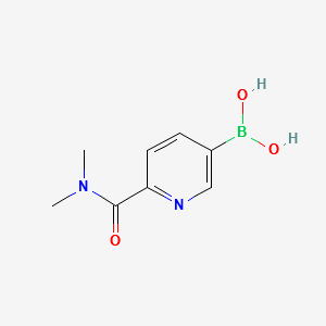 [6-(Dimethylamino)carbony]pyridin-3-ylboronic acid structure, CAS 1006876-23-8