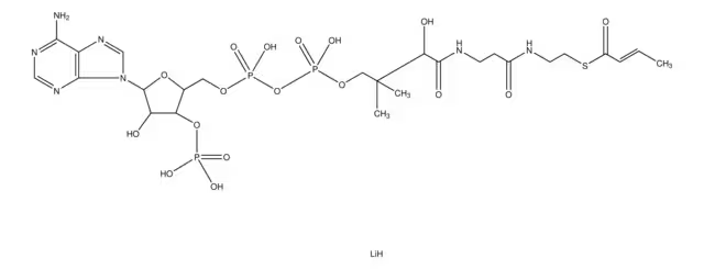 CROTONOYL COENZYME A TRILITHIUM SALT structure, CAS 102680-35-3