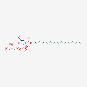 Stearyl monoglyceridyl citrate structure, CAS 1337-34-4