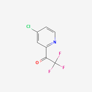 1-(4-Chloropyridin-2-yl)-2,2,2-trifluoroethanone structure, CAS 1356086-78-6