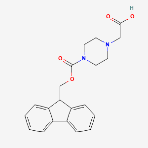 4-Fmoc-1-piperazineacetic acid structure, CAS 180576-05-0