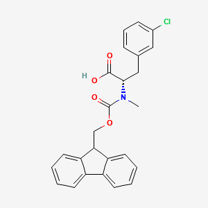 Fmoc-3-chloro-N-methyl-L-phenylalanine structure, CAS 1446478-28-9