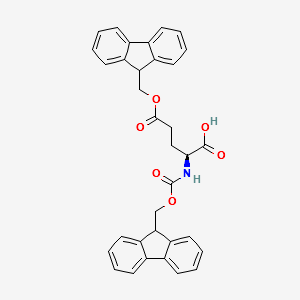 N-α(FMOC)-L-glutamic acid α-fluorenylmethyl ester structure, CAS 608512-86-3