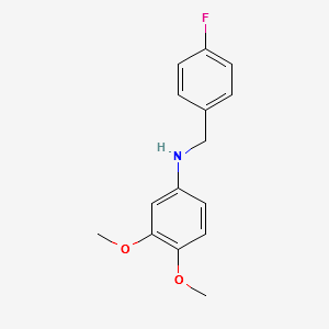3,4-DiMethoxy-N-(4-fluorobenzyl)aniline structure, CAS 1019542-69-8