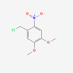 1-(chloromethyl)-4,5-dimethoxy-2-nitrobenzene structure, CAS 15862-94-9