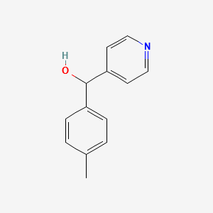 α-(4-methylphenyl)-4-pyridinemethanol structure, CAS 33974-28-6